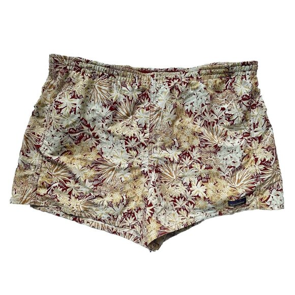 Patagonia Pants - Patagonia Baggies 5” Shorts Women’s Size XL Floral Rosehip Beige